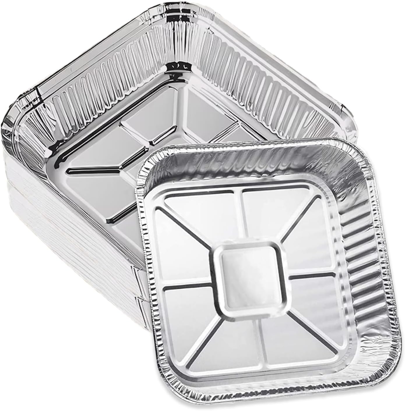 8x8 Aluminum Baking Pan Set of 25, Square Disposable Foil Pans for Baking, Roasting, Freezing & Meal Prep – Oven, Air Fryer & Freezer Safe for Lasagna, Brownies, Cakes & Cooking product image