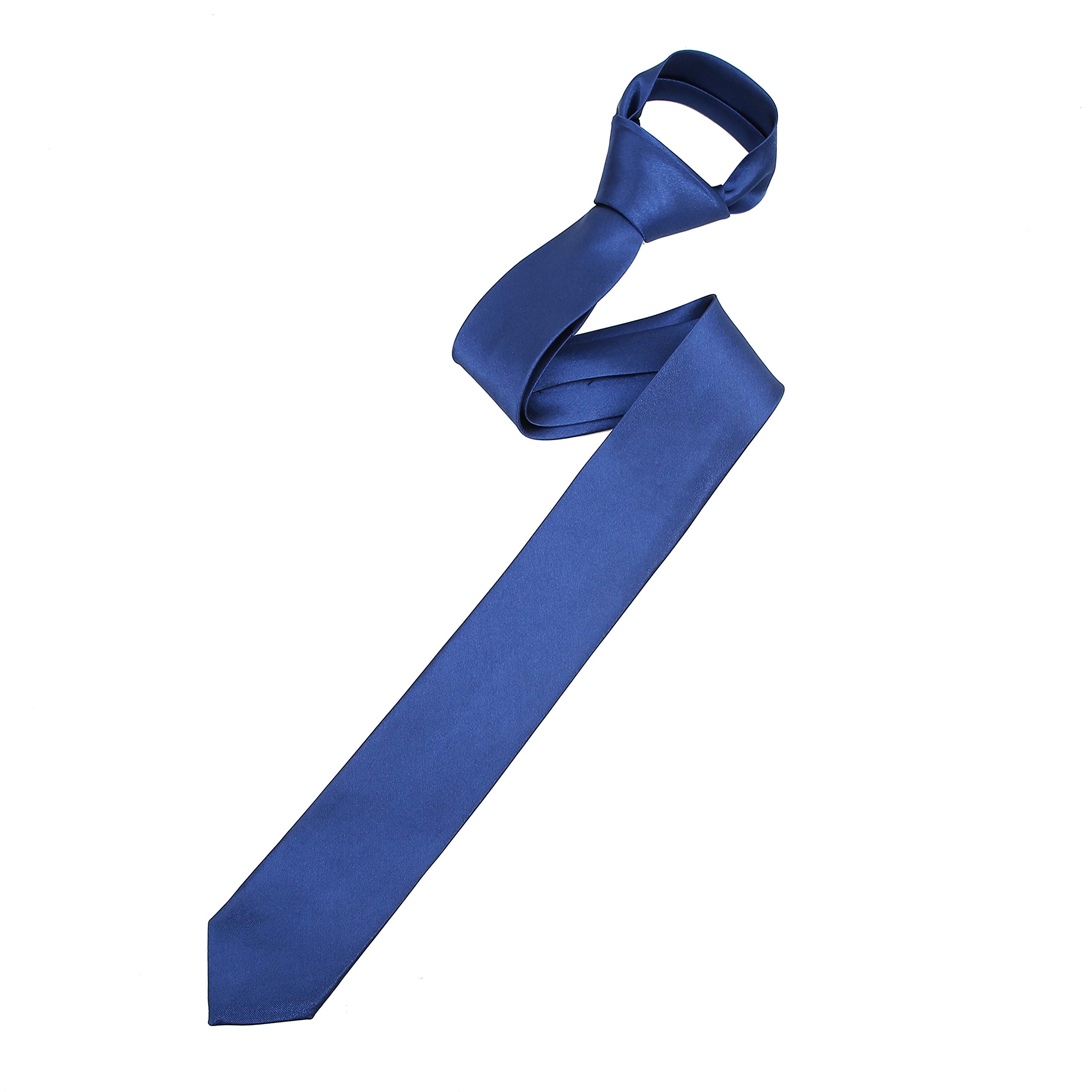 The Tie Company Men's Navy The Tie Co™ Slim 4.5Cm Plain Satin Tie (Navy)