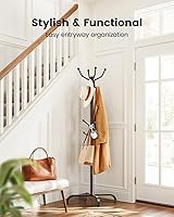 Vista 2 de Pipishell Perchero con 14 ganchos, soporte de perchero independiente para entrada, pasillo, dormitorio y oficina, árbol de abrigos de metal