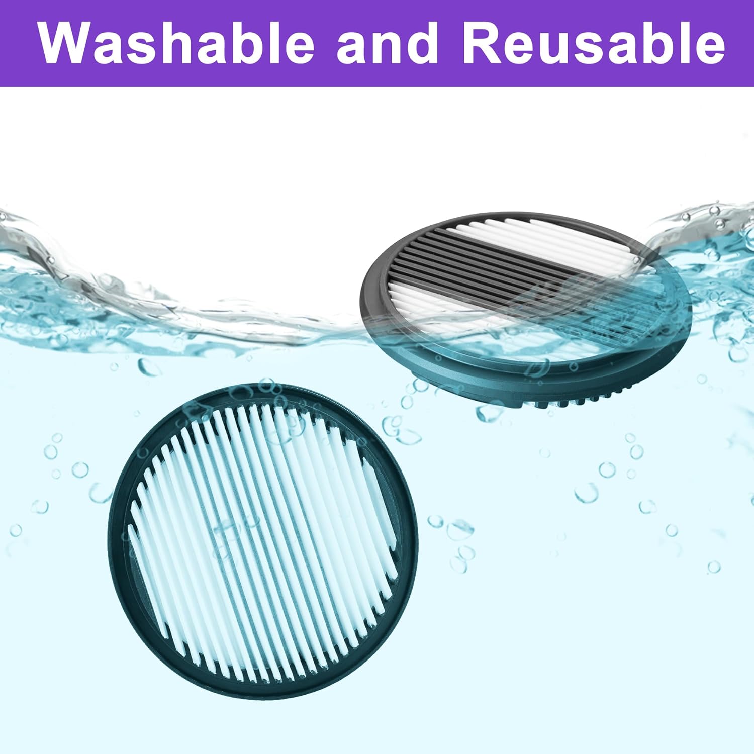 elezon HEPA Filter Replacement Compatiable with A200 Cordless Vacuum Cleaner and F800 Corded Vacuum Cleaner, 2 Pack