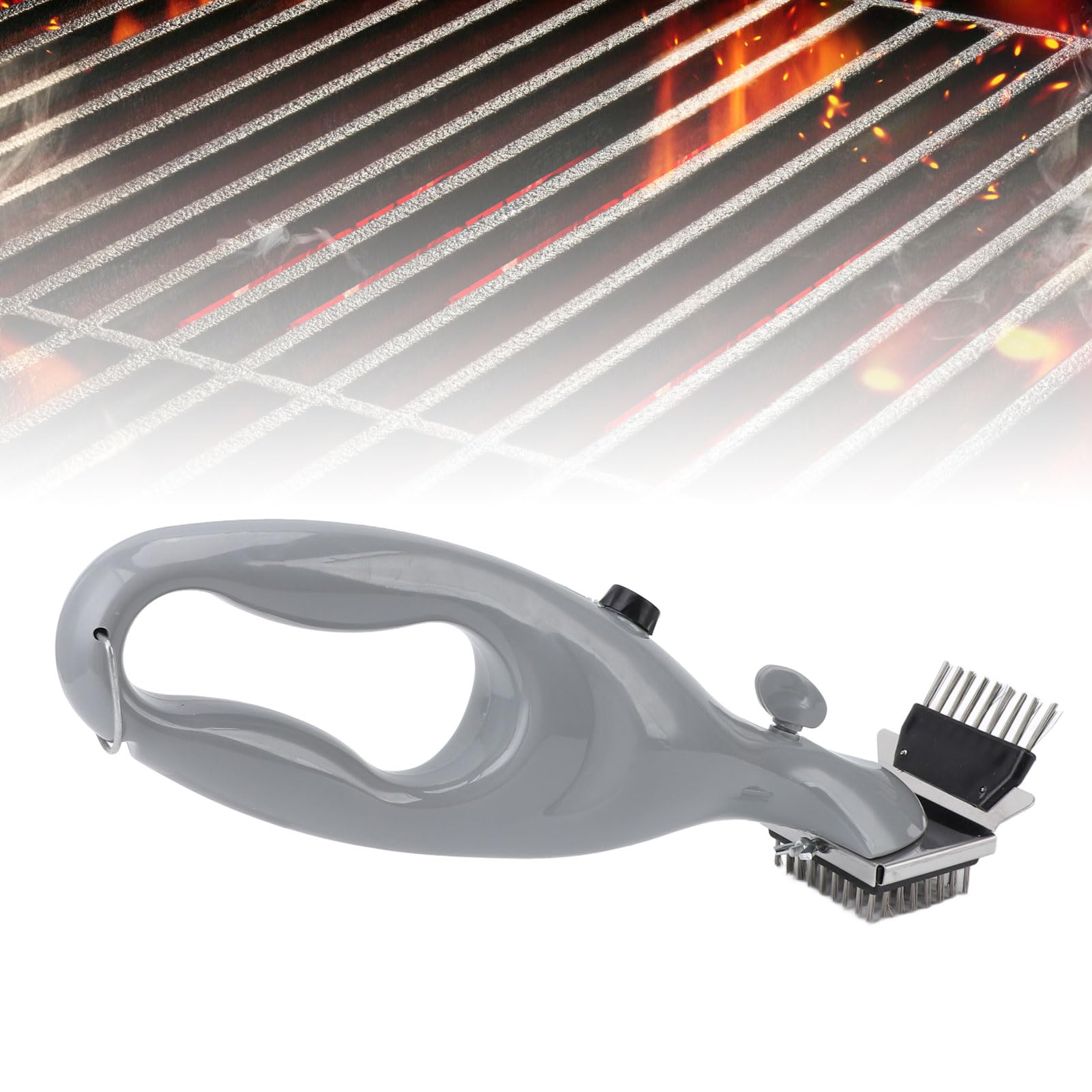 Brosse de Gril à Barbecue à Vapeur, Pinceau électrique et Grattoir, Cadeaux de Grillades pour Hommes