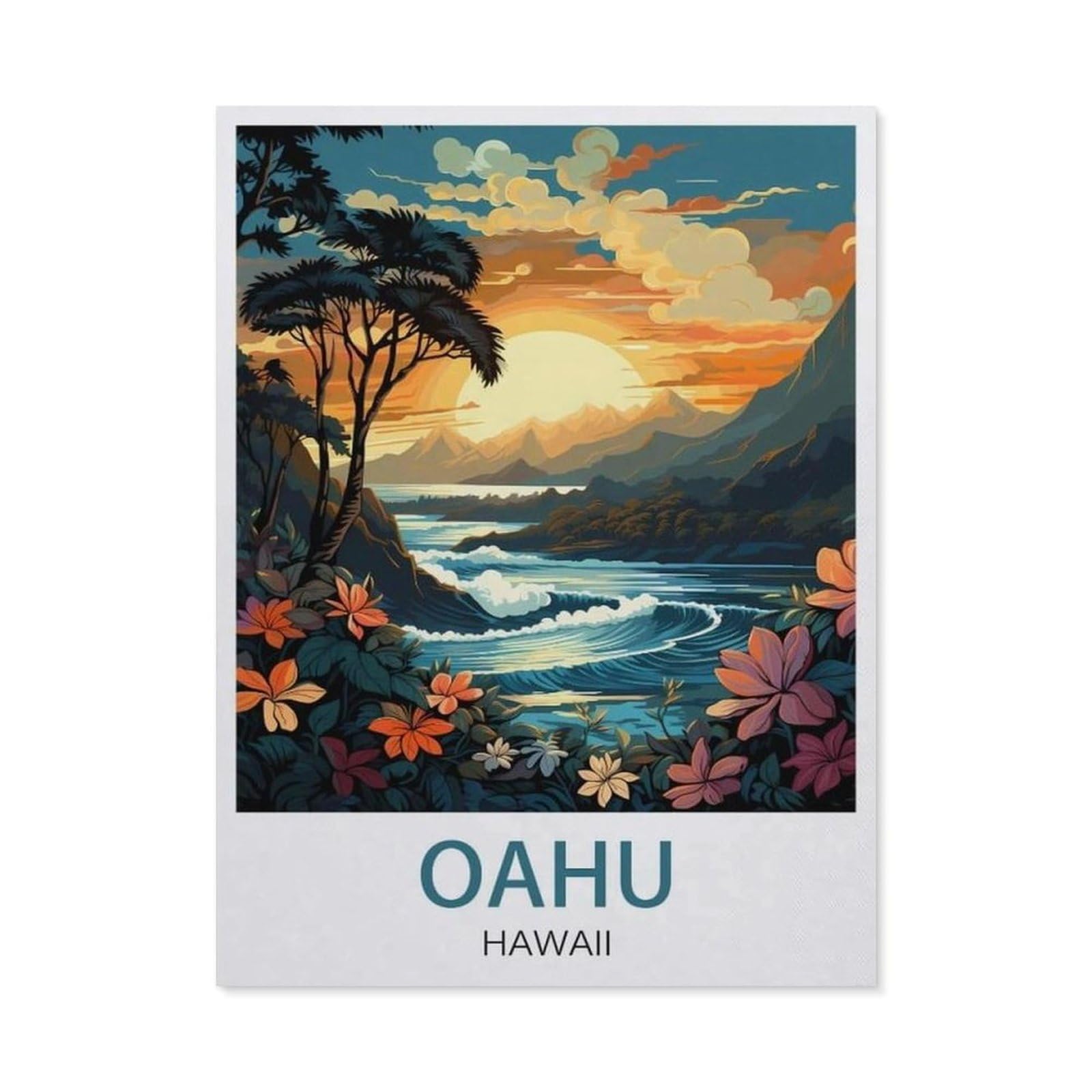 Metal Signs，Oahu Hawaii(30x40cm）