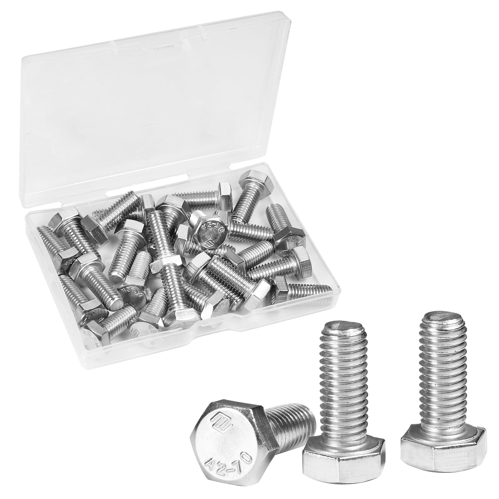 M8 Stainless Steel Hex Bolts - 25 Pack -13