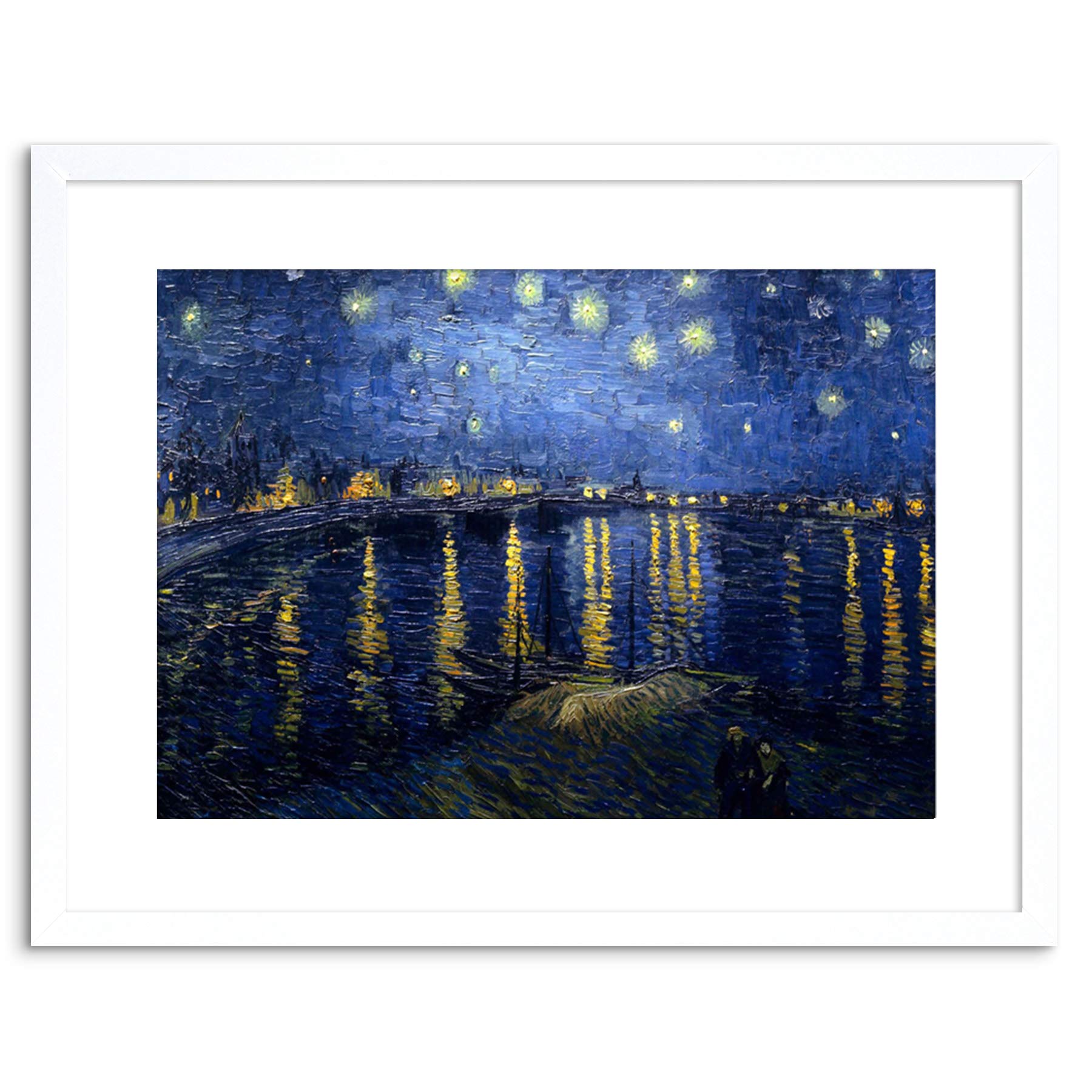 Wee Blue Coo 9x7 '' VINCENT VAN GOGH STARRY NIGHT 1888 OLD MASTER FRAMED ART PRINT F97X1626