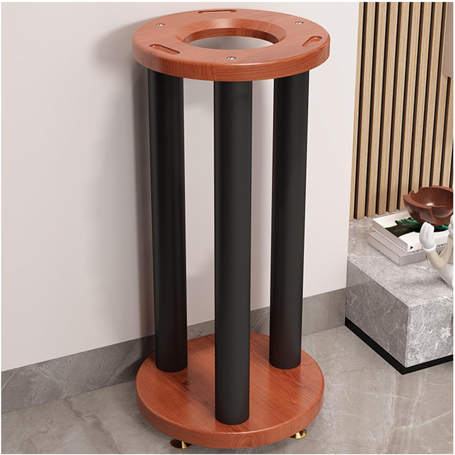 Universal Speaker Stands Bookshelf Speakers Holder, Heavy Duty Loudspeaker Racks Audio Stand with Vibration Absorption Pads, Studio Monitors Stand Hollowed Bases