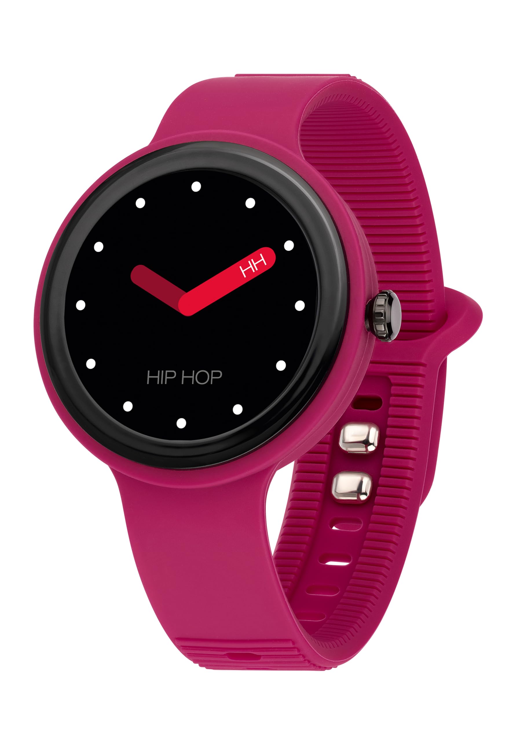 Orologio HIP HOP DONNA HERO.NEXT quadrante MONO-COLORE NERO movimento SMARTWATCH SMARTMODULE e CINTURINO SILICONE FUCSIA, NERO HWU1196