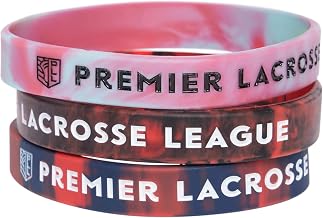Premier Lacrosse League PLL Embossed Logo Wristbands 3-Pack - Red, Black, Pink