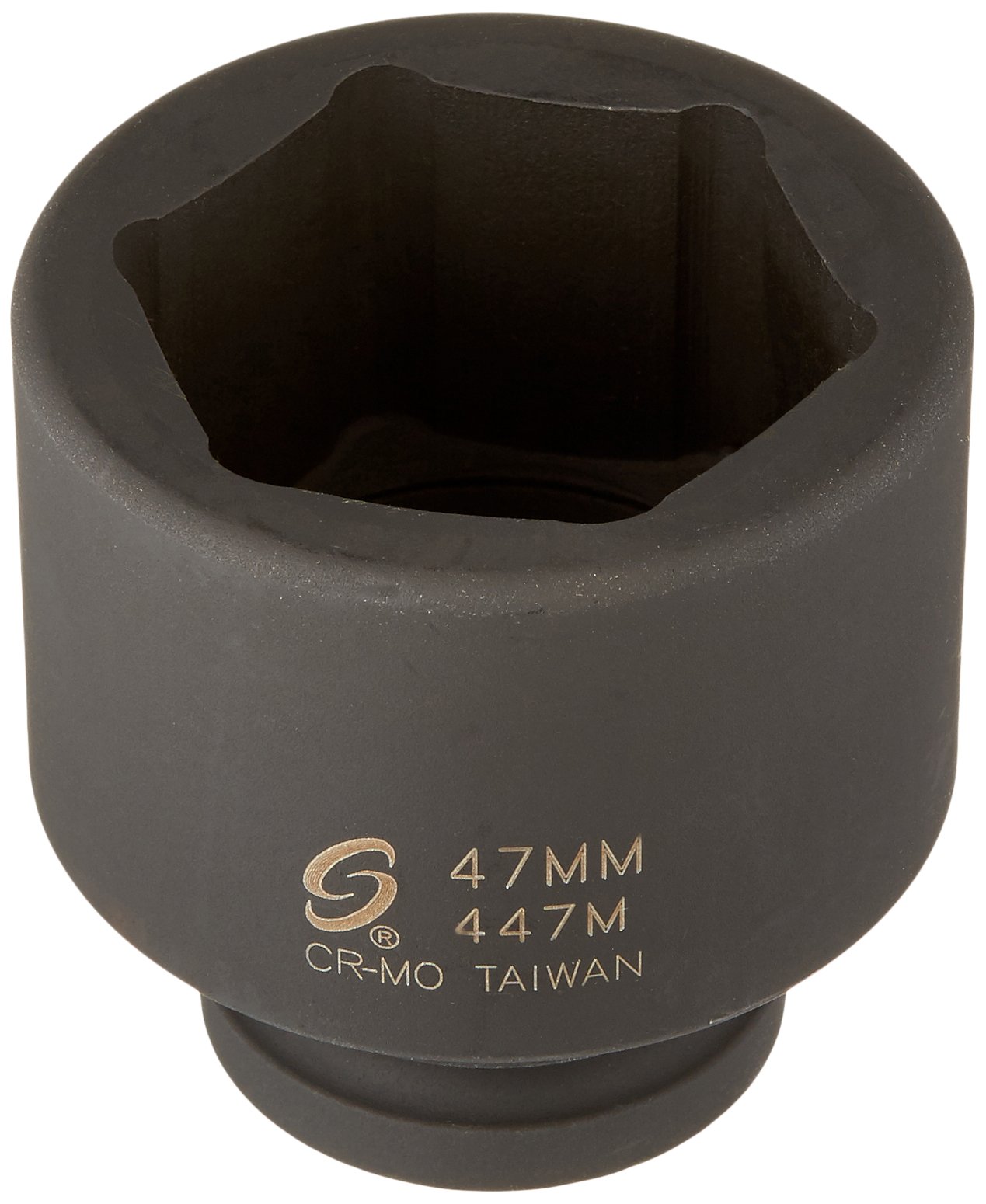 Sunex 447M - Llave de vaso de impacto métrica estándar de 6 puntos (3/4", 47 mm)
