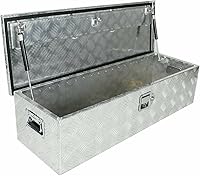 Vista 27 de Caja de Herramientas para Cama de Camión de 63 Pulgadas, Resistente, Pick up con Banda de Rodadura de 5 Barras, Caja de Almacenamiento, Cajas
