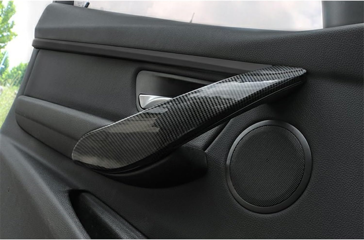 x xotic tech Car Door Handle Outer Cover Compatible with BMW 3 Series F30/F31/F34/F80 2012-2018, 4 Series F32/F33/F36/F82/F83 2014-2017, Carbon Fiber Pattern Side Door Handle Cover (2PCS)