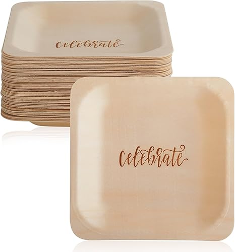 Celebrate StatementWare - Platos desechables para fiestas (paquete de 50)