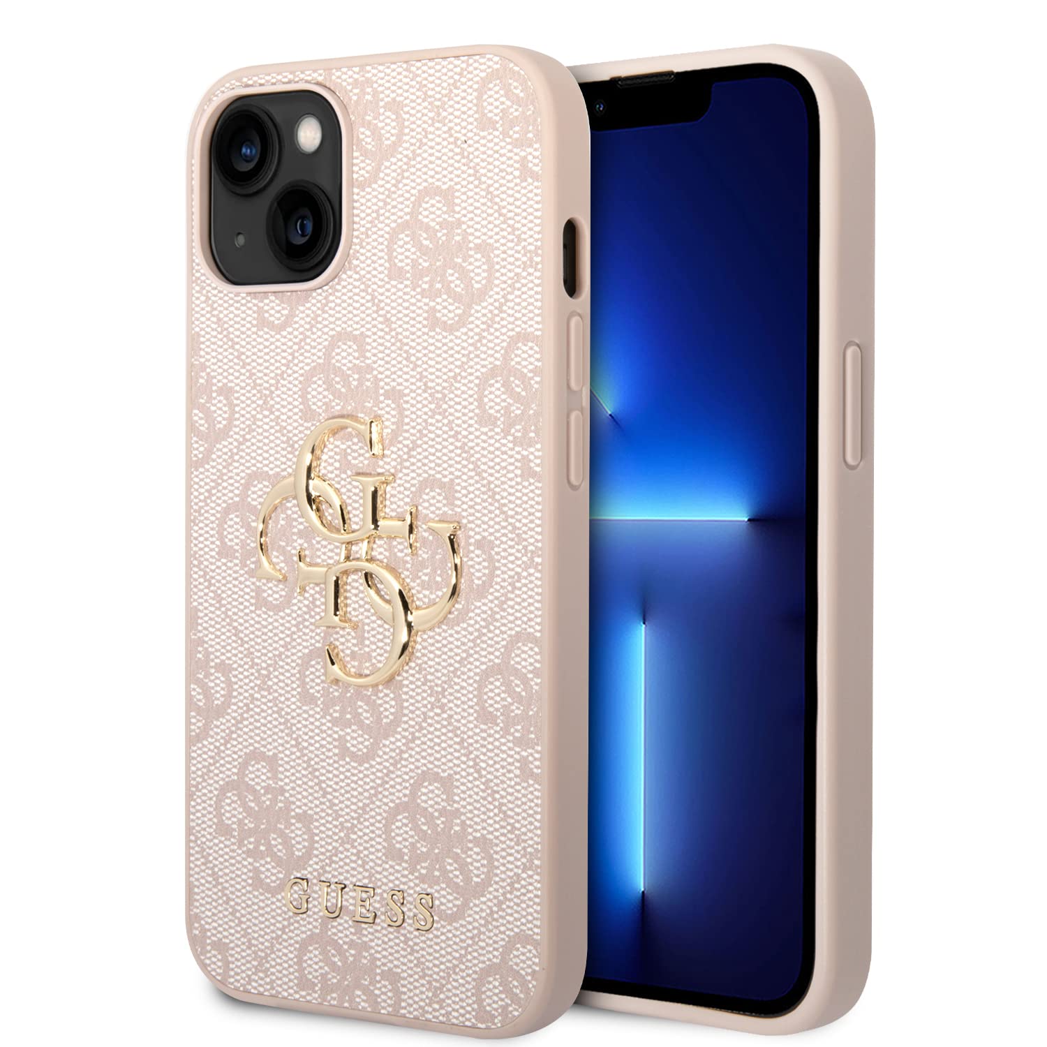 GUESS GUHCP15S4GMGPI Custodia rigida iPhone 15 6.1" con logo Big Metal