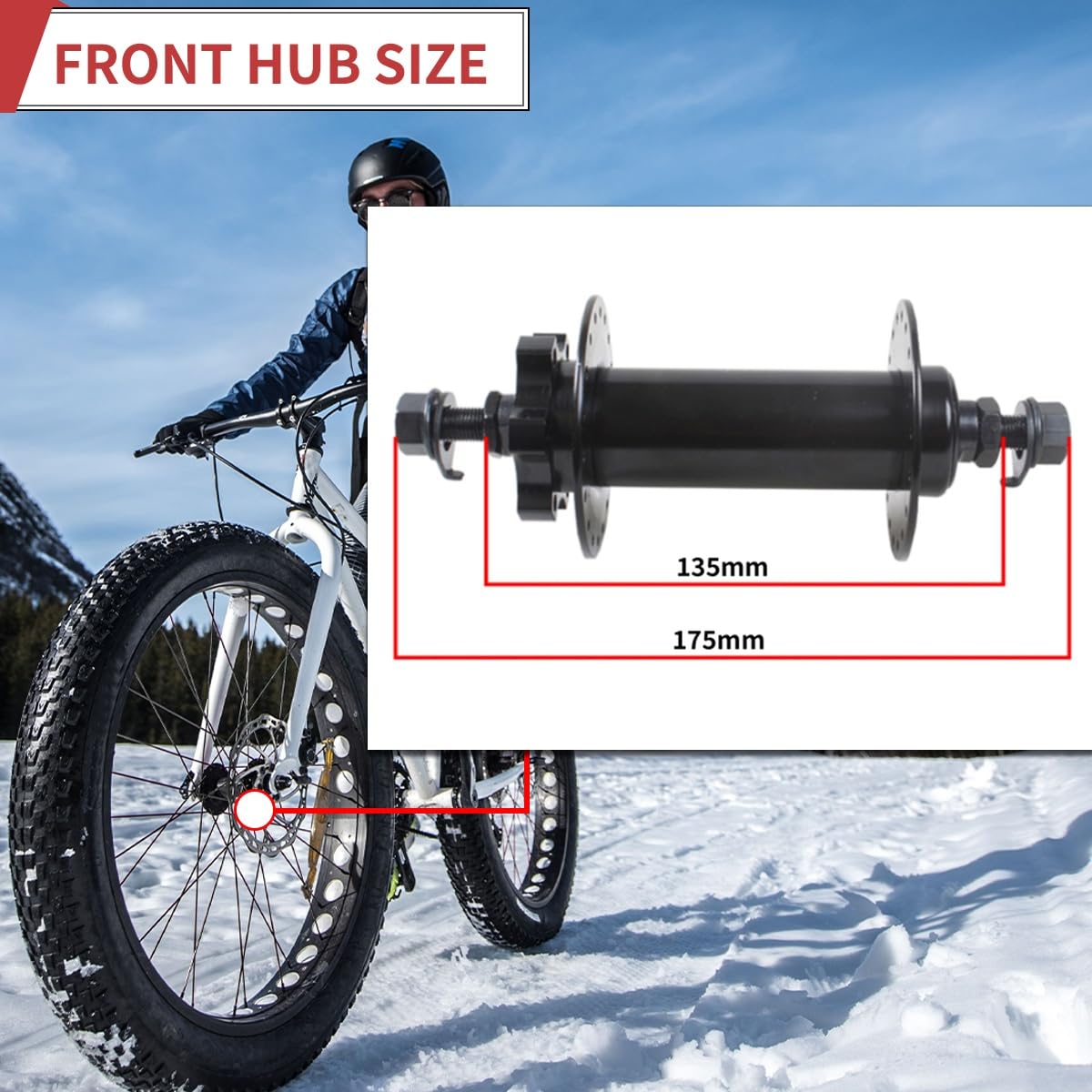 Amazon | ファットタイヤ自転車用ホイール、20/24/26 x 4.0インチ