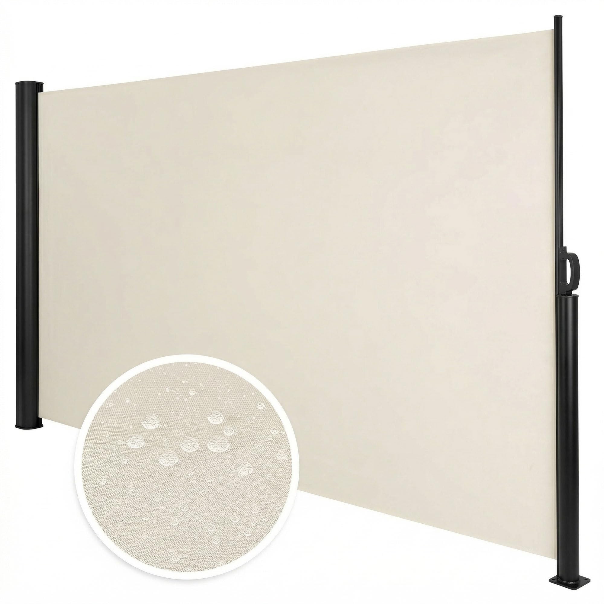 Tenda laterale avvolgibile parasole frangivento 180x300cm alluminio inossidabile separè divisore giardino privacy beige