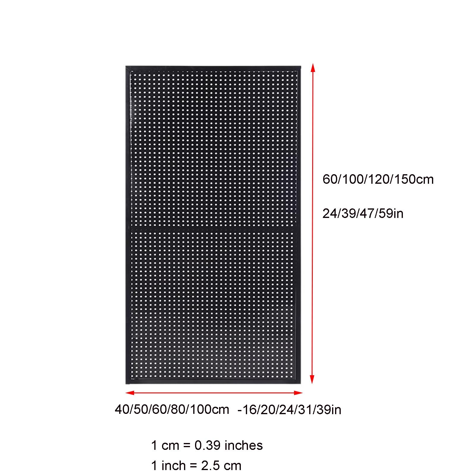 Pannello forato in metallo WallSystem 40 x 60 cm, per garage e officina, soluzione di archiviazione per pannelli forati bianchi, ganci inclusi