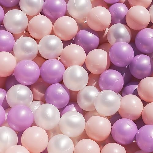 100 bolas para hogueras de 2.16 pulgadas, bolas de plástico a prueba de aplastamiento para niños pequeños, casa de juegos, piscina, decoración de