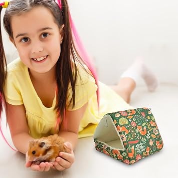 Bunny Bed Multi-functional Warm Retreat Cave | Washable Winter Sleeping House Portable Easy-Clean Breathable Sturdy Ventilated Habitat for Bunny Small Pet, Ferret Guinea