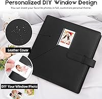 Vista 6 de Veicevol Álbum de fotos de 640 bolsillos para cámara Fujifilm Instax Mini, cubierta de cuero, álbum de fotos para cámara instantánea Instax Mini 12