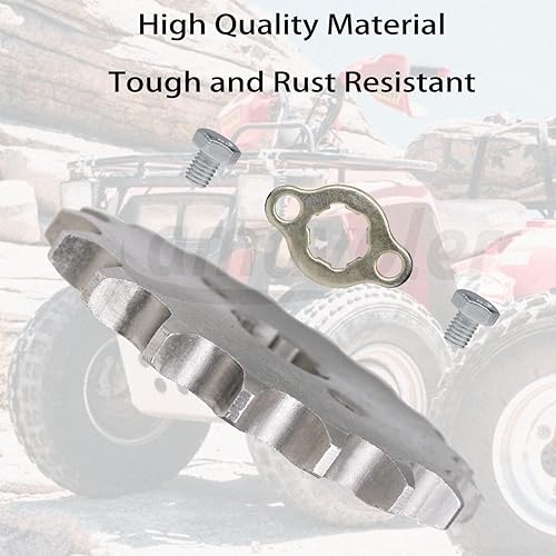 Miniatura 3 de Amavoler Piñón delantero 420-13T, piezas de repuesto de 0.78 pulgadas para motocicletas Dirt Pit Bike de 50 cc, 70 cc, 90 cc, 110 cc, 125 cc, ATV, 4