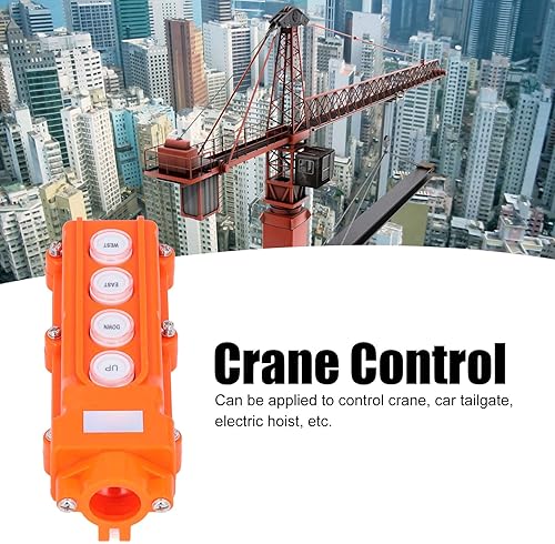 Miniatura 6 de Control de la grúa, caja de botones del alzamiento de 4 botones impermeable para el equipo