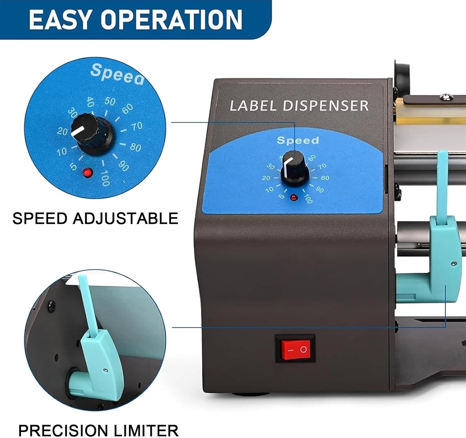 Automatic Label Dispenser Machine, 200mm Label Stripper Separating Machine, Speed 147mm/s, for Manufacturing, Logistics, and Packaging