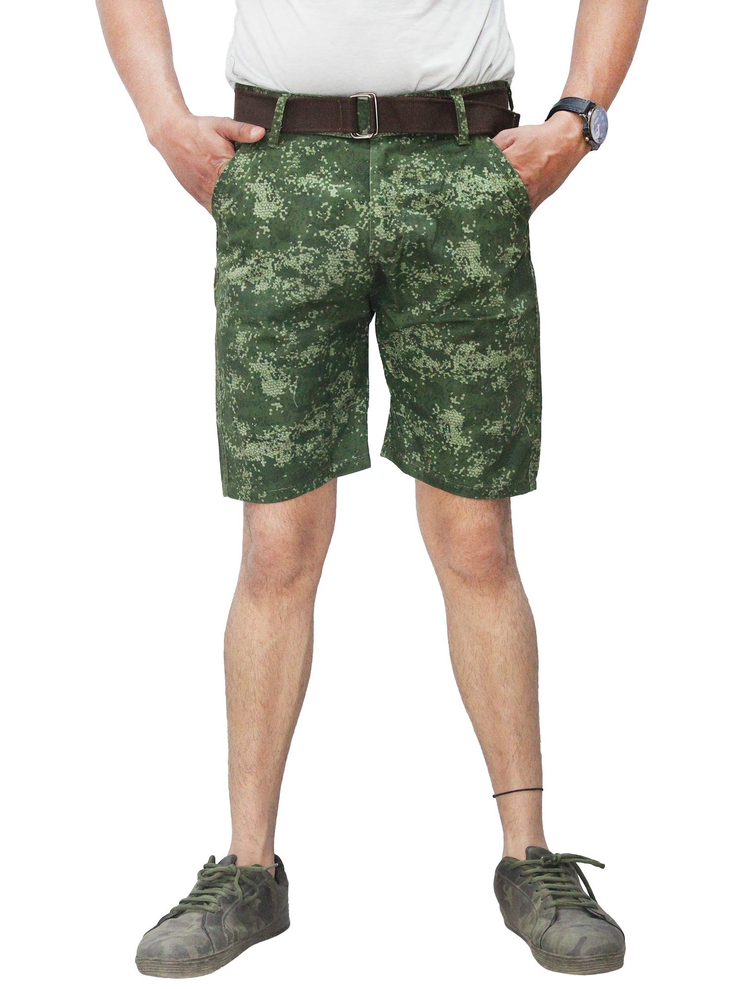 matelco Men's Printed Chino Shorts with Belt-picture-45