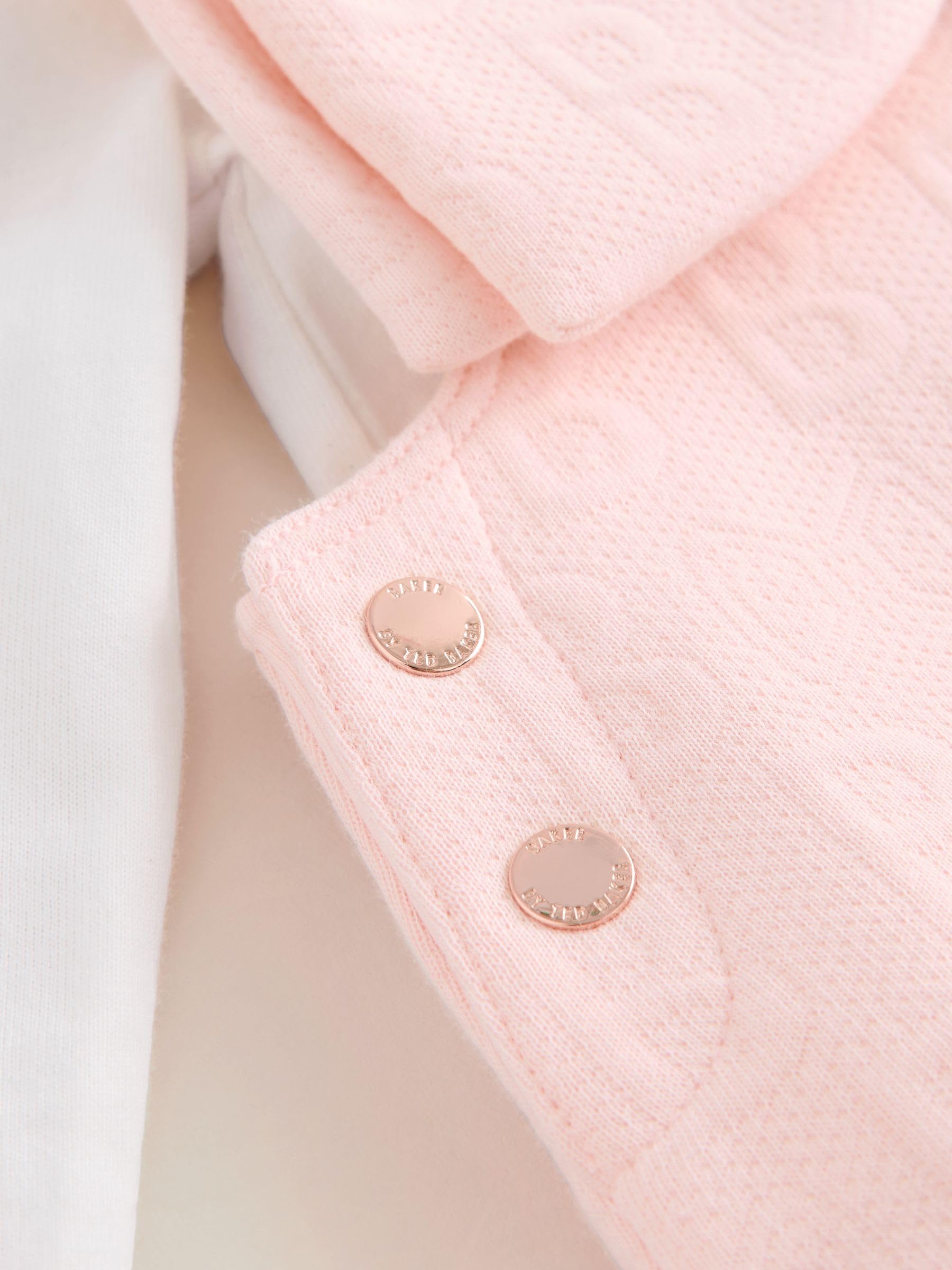 Baby Mädchen Jacquard-Latzhose mit Schleife und T-Shirt im Set