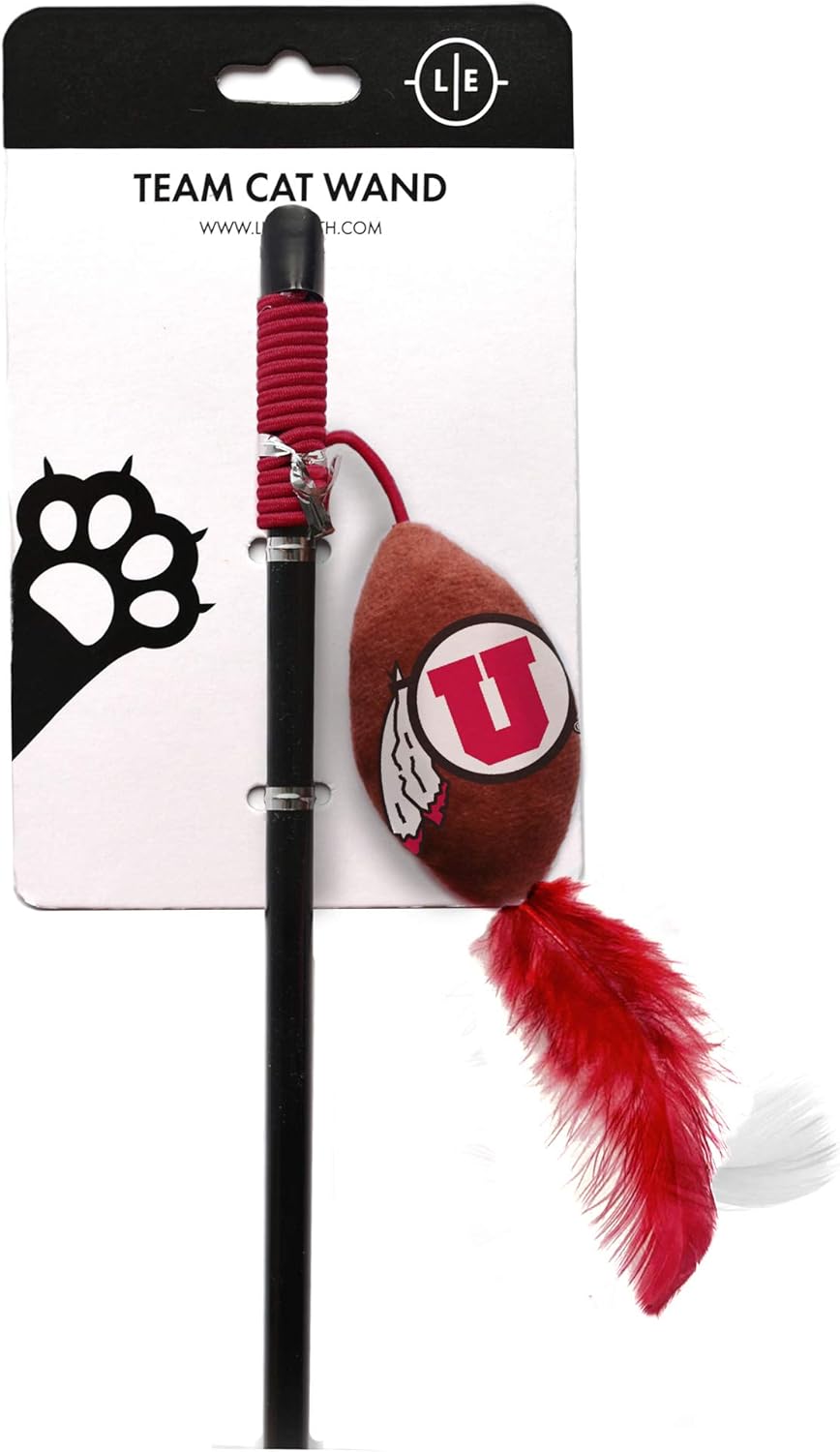 Littlearth NCAA Unisex-Adult Cat Wand Pet Toy