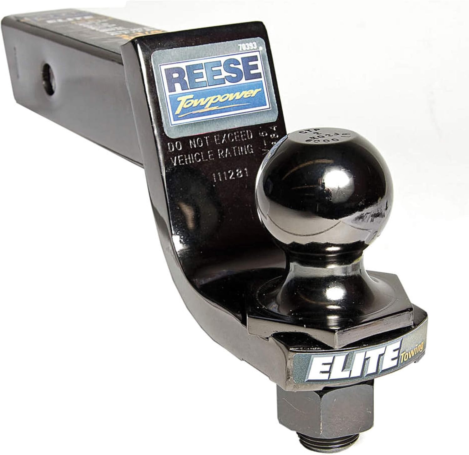 Reese 7039300 Interlock Class 3 Trailer Hitch Ball Mount Starter Kit, Fits 2 Inch Square Receiver, 3.25 Inch Drop, 5,000 lbs. Capacity, Includes 2 Inch Trailer