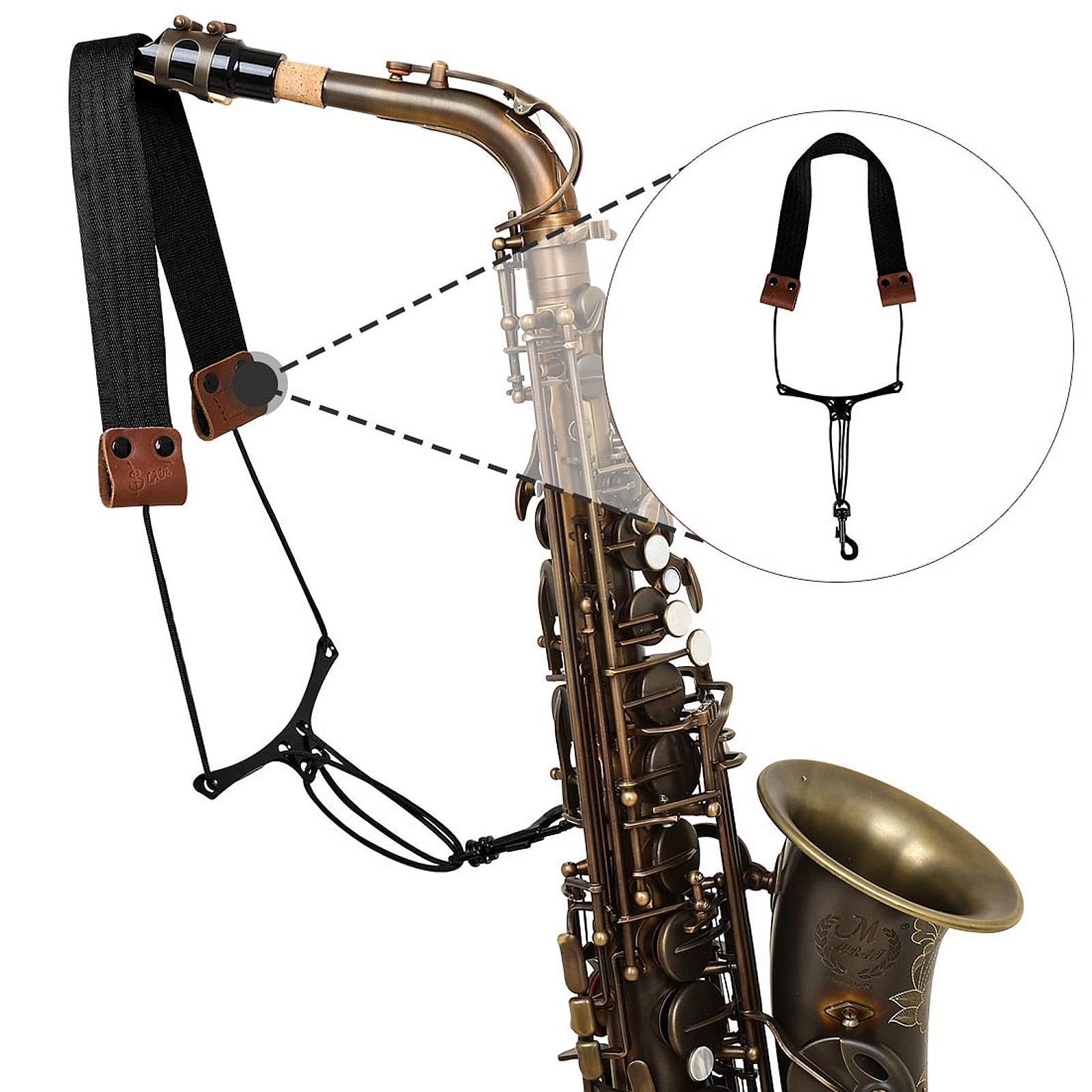 predolo Saxophon-Halsgurt für Sopran, Tenor, Alt, mit anpassbarem Gurt