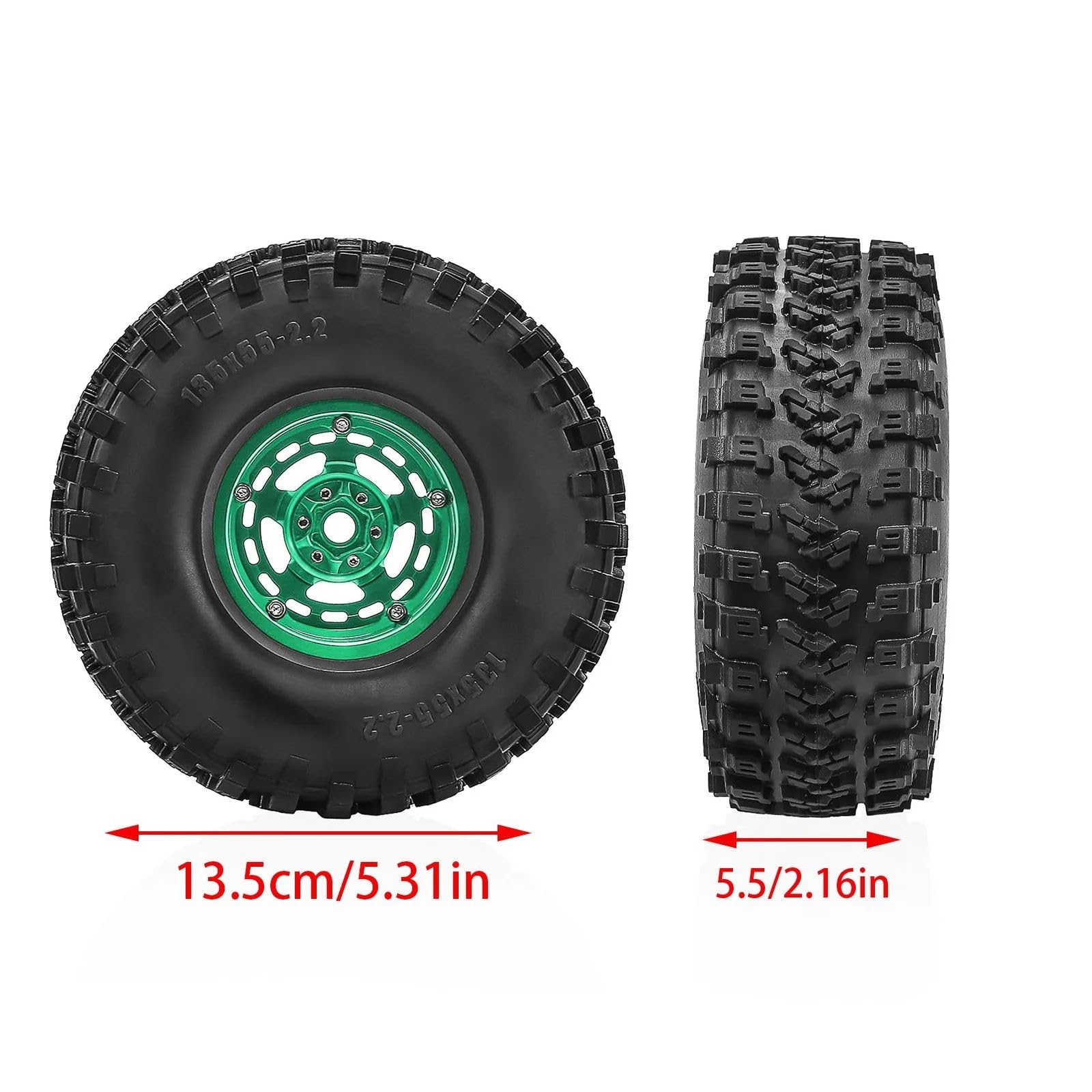 Pneumatici Ruote Beadlock 2,2Pollici Per Traxxas Per TRX4 RC Auto RC