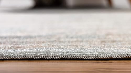 Miniatura 8 de Unique Loom Paris Collection - Alfombra tradicional envejecida en tonos pastel azul claro (5 pies x 8 pies)