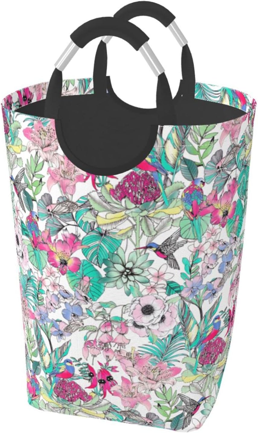 Amazon｜オーストラリアの植物相 動物相プリントパターン ランドリーバスケット ランドリーかご 洗濯ボックス 収納ボックス 収納バッグ