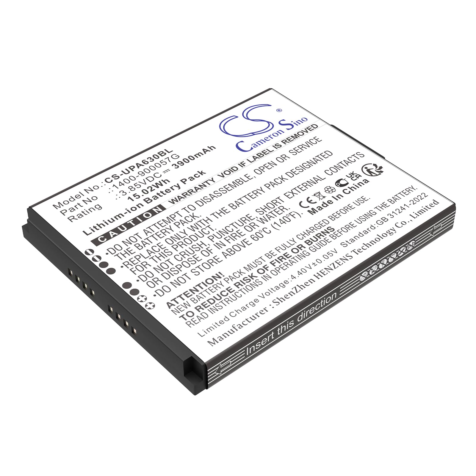 TCTK Akku 3900mAh Kompatibel mit [Unitech] EA630, EA630 Plus Ersetzt 1400-900057G FBA