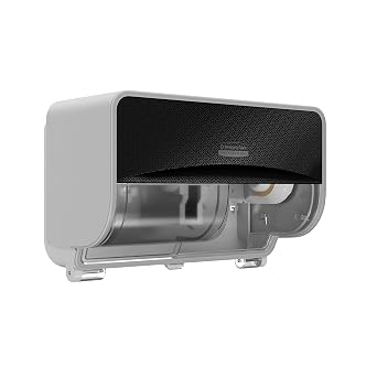 موزع ورق التواليت الاحترافي ICON Coreless Standard Roll من Kimberly-Clark 58722، أفقي، سعة مزدوجة، لوحة أمامية بتصميم فسيفساء أسود، 7.9 بوصة x12.4 بوصة x6.42 بوصة الكمية 1