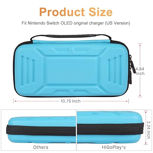 Miniatura 6 de HIGOPLAY Hard Carry Case Compatible with Nintendo Switch OLED Switch Model Protective Space Shell Travel Case Portable Storage Bag with 10 Game Card