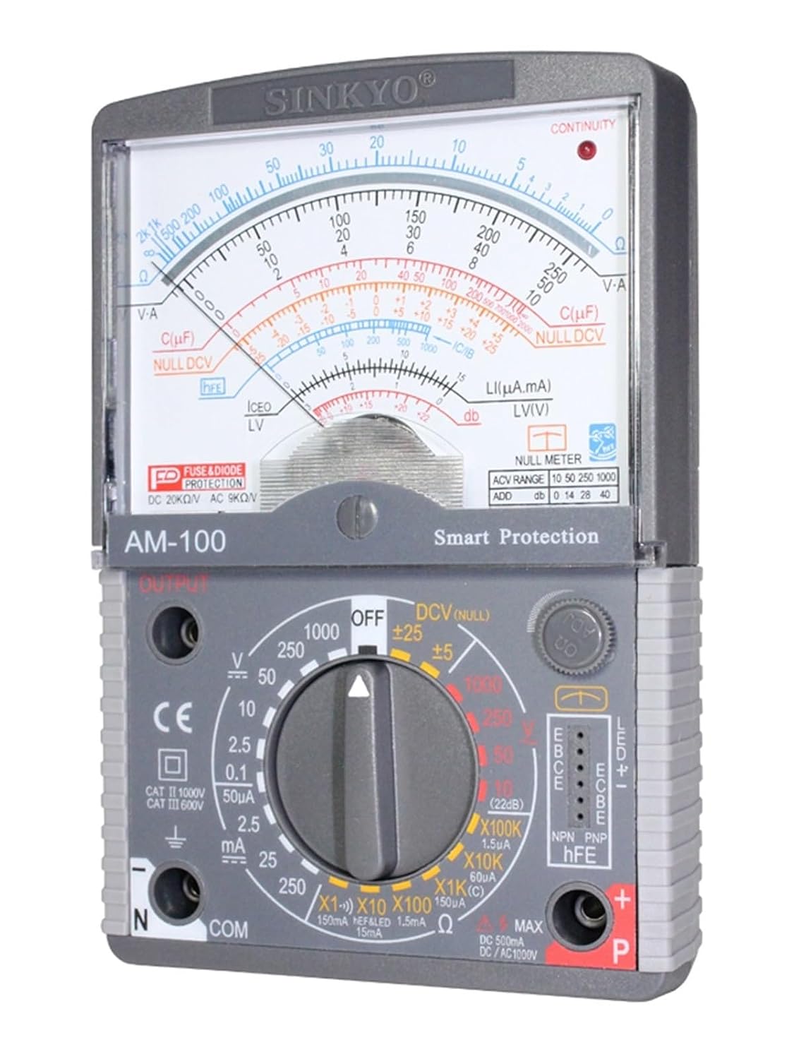 1Pcs AM-100 High Precision Pointer Multimeter Mechanical Analog Zero Center Meter