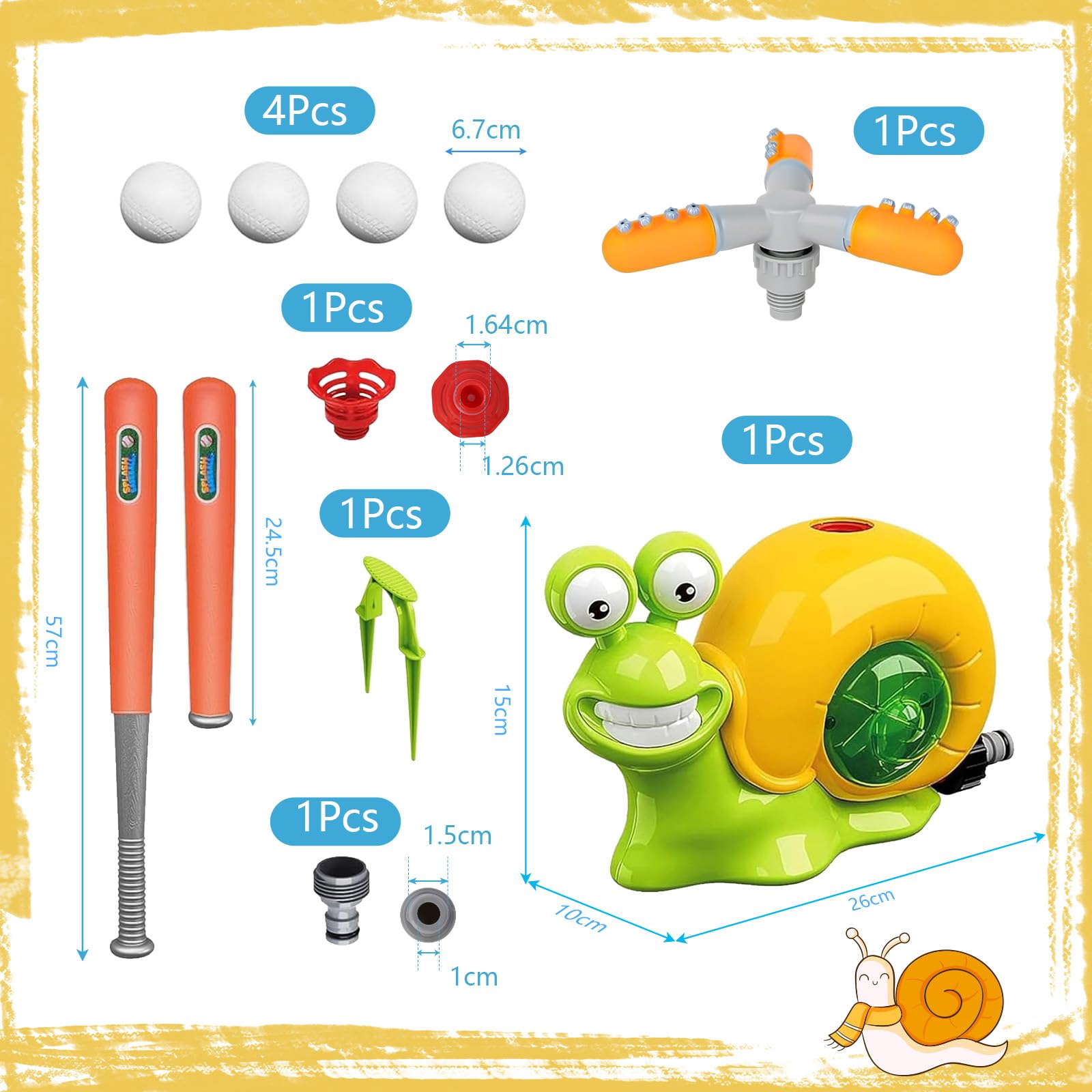 Giocattolo di Sprinkler Giochi d'Acqua per Bambini Giochi da Giardino per Bambini Balene Spruzzino Acqua Giochi da Esterno Spray da giardino all'aperto-per Bambini 3 4 5 6 7 8 9 10 Anni