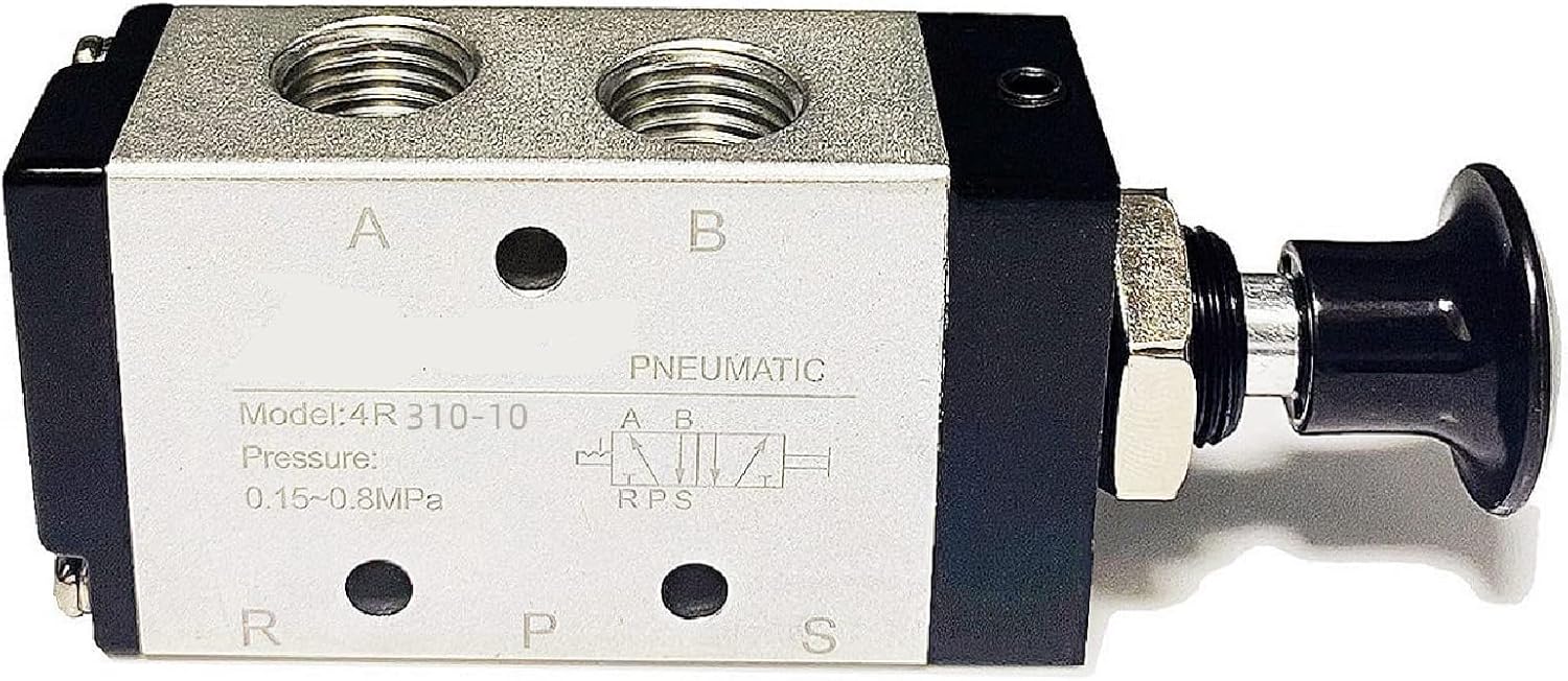 4R310-10 Pneumatic 3/8" PT 5 Way 2 Postion Air Hand Lever Operated Valve Pneumatic Solenoid Valve Manual Control Push-Pull (3/8" PT (Pack of 2))