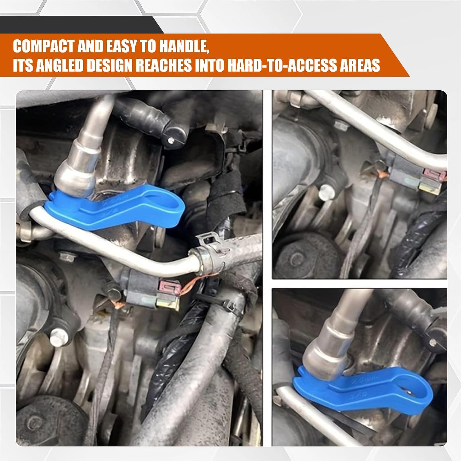 7PCS Fuel Line Disconnect Tool Set - 1/4 5/16 3/8 1/2 5/8 3/4 7/8 Inch Fuel Filter Quick Disconnect Removal Tool