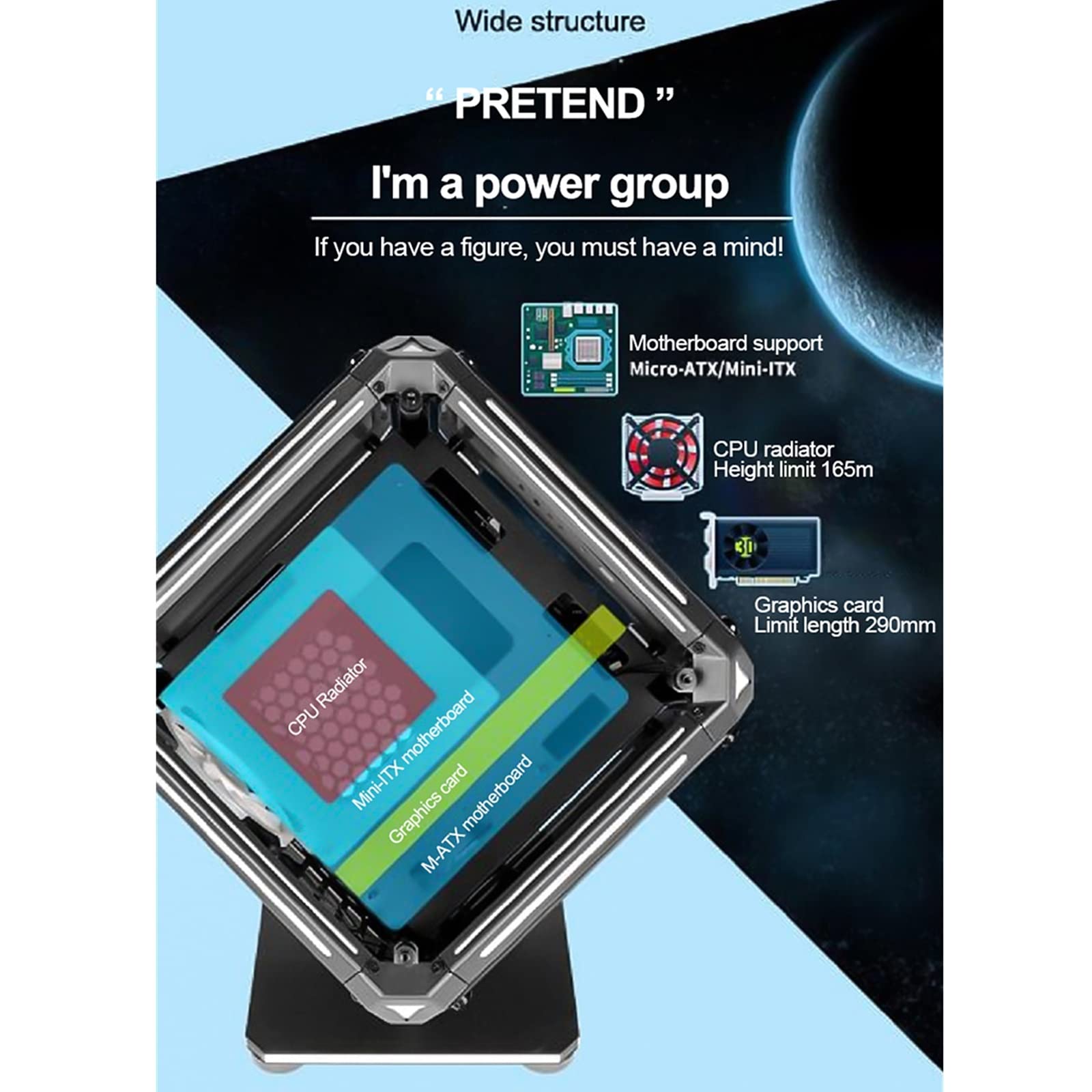 Amazon.co.jp: コンピュータケース ATXデスクトップPCケース特殊形状