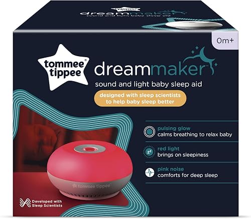 Tommee Tippee Dreammaker aide au Sommeil pour Bébé, scientifiquement prouvé pour aider les bébés à mieux dormir, bruit rose, veilleuse rouge, capteur de pleurs intelligent - 3
