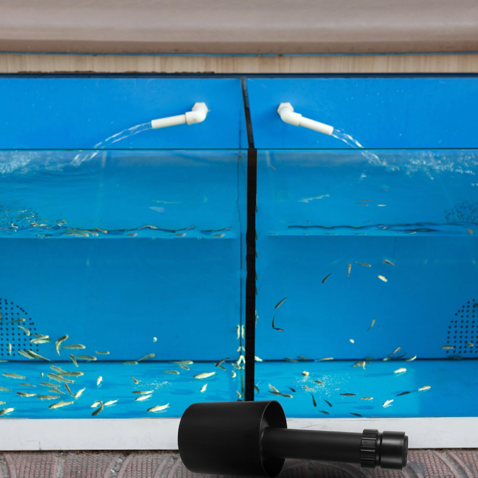 SHINEOFI Skimmer de Superficie para Acuario 40㎡ sin Base, Filtro Skimmer para Peceras de Agua Dulce, Accesorio Eficaz para Eliminar Residuos Flotantes y Película de Aceite en Tanques