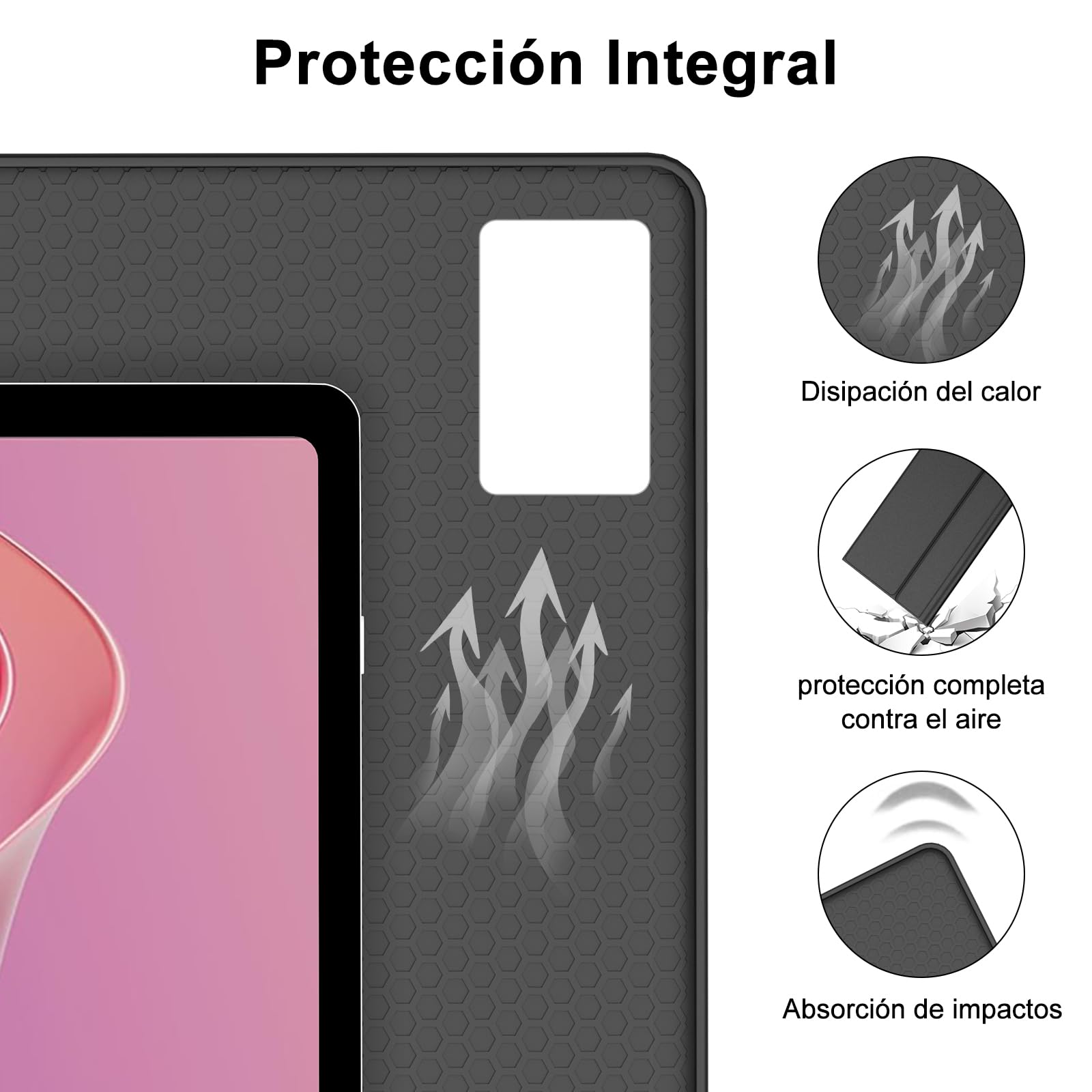 Teclado para Lenovo Tab M11 11" 2024 con Retroiluminado y Touchpad, Negro | Teclado Bluetooth Retroiluminado 7 colores Desmontable con Funda Delgada y Touchpad para Tablet Lenovo M11 TB330FU/TB330XU