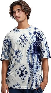 تيشرت رجالي برقبة دائرية سهل الارتداء من ريفين متعدد الألوان منقوش