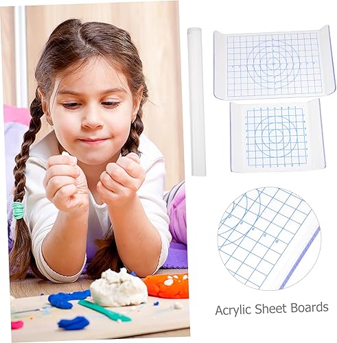 Miniatura 3 de COHEALI 3 tableros acrílicos para arcilla hecha a mano, herramientas duraderas para dar forma a tallado y modelado para proyectos de cerámica y