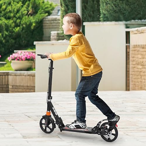Miniatura 2 de Magshion Patinete plegable para niños de 6 a 12 años, ruedas grandes de 8 pulgadas para niños y adolescentes con 3 niveles ajustables, scooter de 2