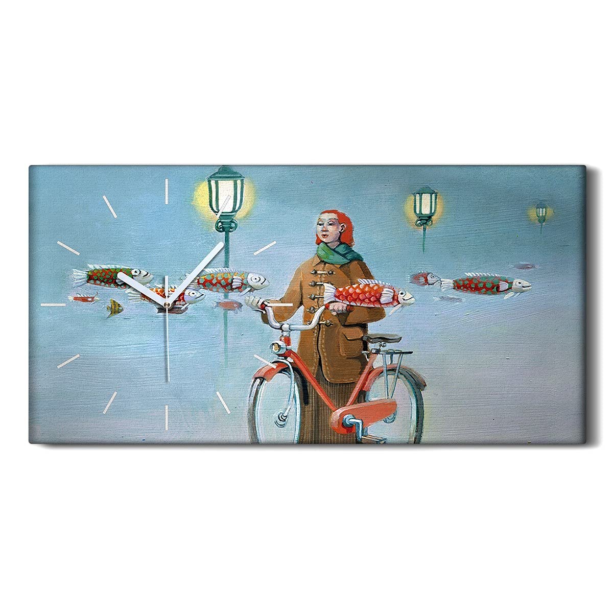 Horloge sur Toile Art Moderne Salon Chambre 60x30cm Ne Pas tic tac