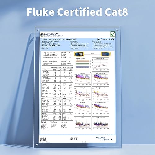 Miniatura 4 de Cable Ethernet Cat 8 compatible con Cat7, 10 pies 40Gbps 2000Mhz SFTP blindado, cable LAN resistente con conector RJ45 chapado en oro para juegos,