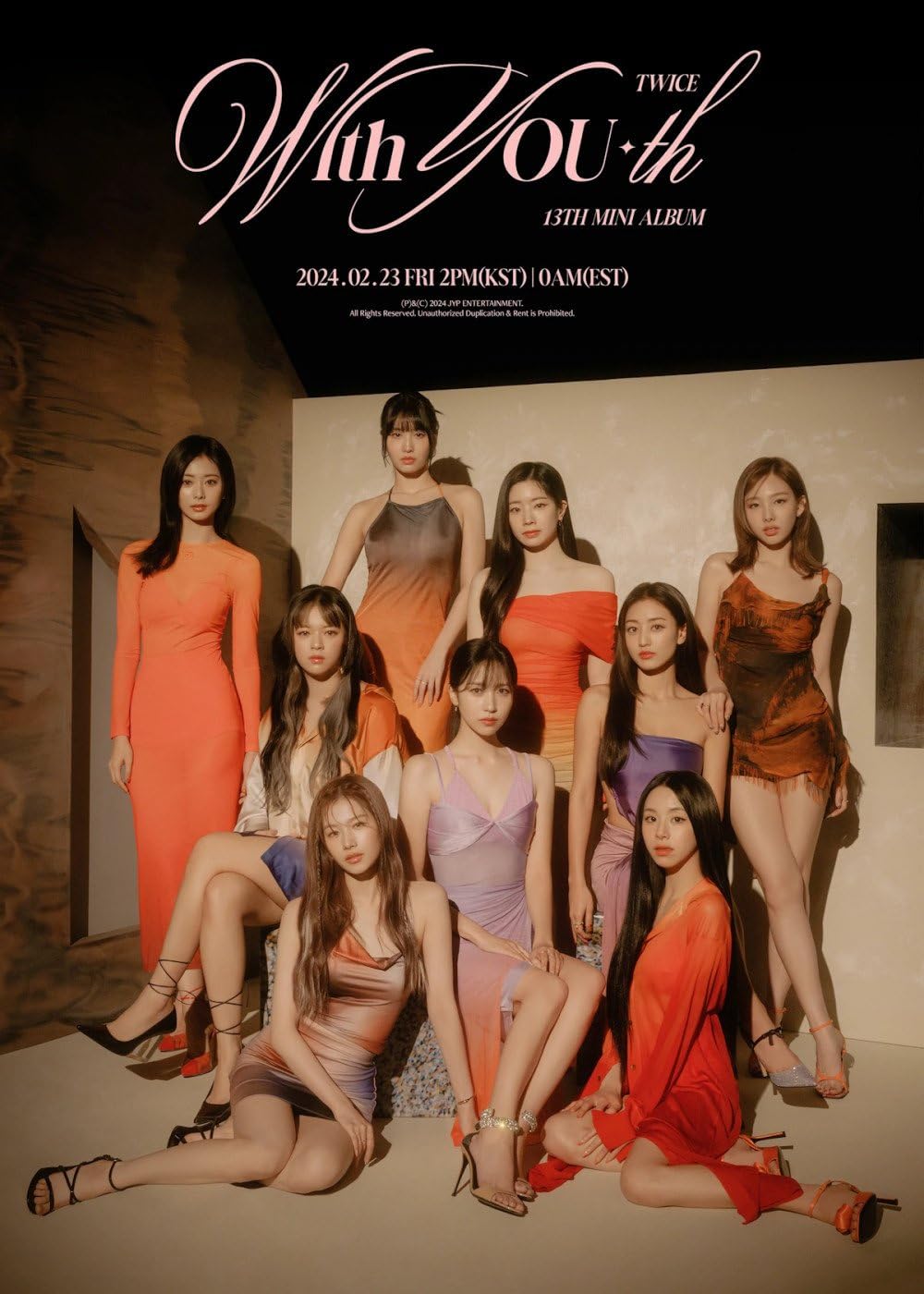 Twice with You-th 13th mini album wersja standardowa płyta CD + plakat z listami + fotoksiążka + fotokartka + 3 zdjęcia + film fotokarta + naklejka + śledzenie uszczelnione TWC (zestaw